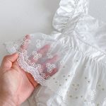 【66-90cm】ロンパース ホワイト フリル シンプル - 画像 (7)