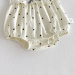 【66-90cm】ロンパース ベビー 丸襟 チェック or ドット柄 - 画像 (16)