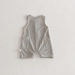 【66-90cm】オールインワン 夏新作 ストライプ 肌に優しい ベビー服 - 画像 (6)