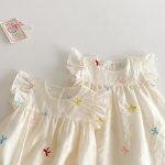【66-110cm】ロンパースorワンピースフリル蝶結び柄 姉妹服 - 画像 (12)