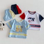 【73-120cm】セットアップ サッカーロゴ カジュアル 子供服 - 画像 (7)