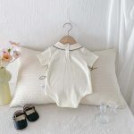 【66-90cm】ロンパース 蝶ネクタイ シンプル おしゃれ ベビー服 - 画像 (5)