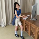 【80-130cm】ショートパンツ 女の子 可愛い フリルバタフライ柄 - 画像 (4)