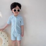 【80-130cm】水着 帽子付き 長袖 日焼け止め スイムウェア - 画像 (6)
