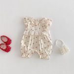 【66-90cm】オールインワン チェリー柄 フリル 可愛い ベビー服 - 画像 (8)