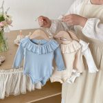 【66-90cm】　ロンパース 柔らか フリル襟 ベビー服 - 画像 (11)