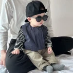 【66-100cm】ベスト or ボーダーシャツ ベビー 男の子 カジュアル - 画像 (4)