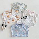 【66-90cm】ロンパース クマ柄 カートゥーン 可愛い ベビー服 - 画像 (13)