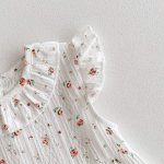 【66-90cm】オールインワン フラワー柄 ベビー服 - 画像 (7)