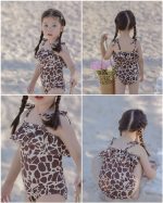 【80-130cm】水着 フリルデザイン UVカット リゾート スイムウェア - 画像 (3)