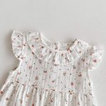 【66-90cm】オールインワン フラワー柄 ベビー服 - 画像 (8)
