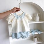 【73-110cm】ブラウス＆パンツ パフスリーブ 女の子 - 画像 (4)