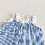 【73-110cm】セットアップ ブルーチェック トップス＆パンツ - 画像 (11)
