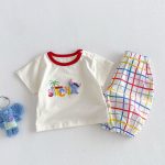 【73-110cm】セットアップ ツリー柄 シャツ＆カラフルパンツ - 画像 (7)