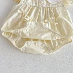 【66-140cm】 ロンパース or ワンピース ベビー フリル袖 リボン付き - 画像 (20)