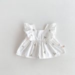 【66-100cm】トップス＆ブルマ 花刺繡 グリーン 女の子 可愛い セットアップ - 画像 (7)