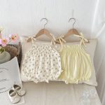 【66-90cm】キャミロンパース 花柄/ストライプ 可愛い ベビー服 - 画像 (11)