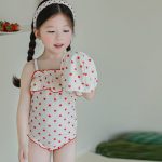 【80-130cm】水着 ドット フリル 可愛い 女の子 スイムウェア - 画像 (3)