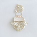 【66-90cm】セットアップ キャミソール＆ブルマ＆帽子 クリーム おしゃれ - 画像 (4)