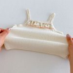 【66-90cm】セットアップ キャミソール＆ブルマ＆帽子 クリーム おしゃれ - 画像 (11)