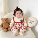 【66-90cm】ロンパース フラワー柄 スタイ付き 可愛い ベビー服 - 画像 (18)