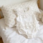 【66-90cm】ロンパース ホワイト レース ノースリーブ ベビー服 - 画像 (5)