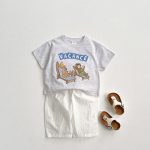 【90-150cm】Ｔシャツ レトロ クマ カジュアル トップス - 画像 (8)