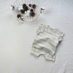 【73-100cm】セットアップ ベビー ボーダー - 画像 (4)