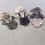 【66-90cm】サロペット ナチュラル ニット 無地 可愛い 赤ちゃん - 画像 (5)