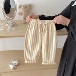 【73-120cm】ロングパンツ ストライプ柄 リネン コットン - 画像 (13)