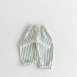 【73-120cm】ロングパンツ ストライプ柄 リネン コットン - 画像 (7)
