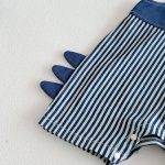 【予約販売】【73-100cm】サロペット ブルー ストライプ カジュアル ベビー服 - 画像 (6)