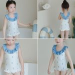 【80-130cm】水着 丸襟 可愛い 女の子 スイムウェア - 画像 (4)