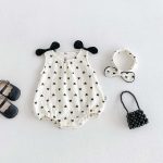 【66-90cm】ロンパース 可愛い ハート ベビー服