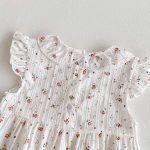 【66-90cm】オールインワン フラワー柄 ベビー服 - 画像 (9)