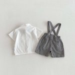 【80-120cm】セットアップ ベビー 男の子 トップス & サロペット リボン - 画像 (7)