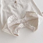 【66-90cm】ロンパース ストライプ ノースリーブ ベビー服 - 画像 (14)