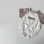 【66-90cm】ロンパース ベビー 半袖 英字プリント - 画像 (10)