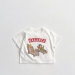 【90-150cm】Ｔシャツ レトロ クマ カジュアル トップス - 画像 (4)