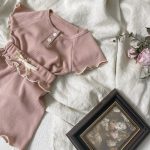【73-100cm】ルームウェア セット ワッフル生地 着心地良い - 画像 (17)