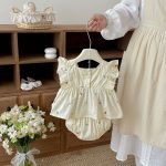 【66-100cm】セットアップ チェリー柄 トップス＆ブルマ - 画像 (9)
