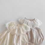【66-90cm】ロンパース ベビー おしゃれ フリル襟 刺繍 - 画像 (13)