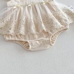 【66-90cm】ロンパース ベビー おしゃれ 肩フリル レース - 画像 (12)