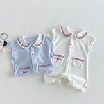【66-90cm】オールインワン ダブルポケット セーラー 可愛い ベビー服 - 画像 (12)
