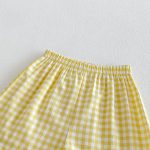 【73-110cm】セットアップ イエロー チェックトップス＆ブルマ - 画像 (14)