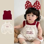 【73-100cm】サロペット＆シャツ 可愛い フラワー柄 セットアップ - 画像 (3)