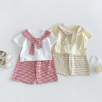 【73-110cm】セットアップ ショール付きＴシャツ＆パンツ