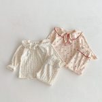 【73-100cm】セットアップ 柔らか フラワー柄 可愛い おしゃれ - 画像 (3)