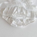 【66-90cm】ロンパース ホワイト フリル シンプル - 画像 (9)