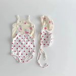 【66-90cm】水着 可愛い ウサギ ハート スイムウェア - 画像 (2)